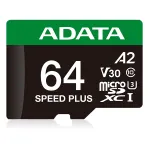 MicroSDXC atminties kortelė ADATA Speed Plus 64GB UHS-I U3, V30, A2