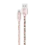 USB&ndash;Lightning laidas Tellur TLL155621 3A 1 m &ndash; rožinis