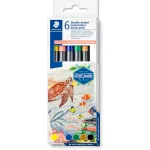 Staedtler Design Journey Around the World Australija 3001 C6-2 dvipusių flomasterių rinkinys, 6 vnt.