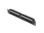 Patch Panel Lanberg PPU6-9012-B 12 prievadų, Cat6, 10 inch, juodas