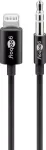 Garso jungiamasis kabelis Goobay Apple Lightning 3.5 mm 1 m Juodas