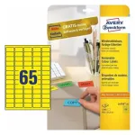 Lipnūs etikečių lapai spausdintuvui Avery L4793-20, geltoni, 65 etiketės lape