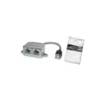 Tinklo kabelis ShiverPeaks Cat5e RJ45-2x RJ45 0,1 m juodas sidabrinis