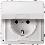 MERTEN SCHUKO ki&scaron;tukinis lizdas 16A MEG2310-7260 aliuminis AC 250V su atverčiamu dangteliu