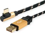 ROLINE 11.02.9060 USB laidas 0,8 m USB 2.0 USB A USB C juodas - auksinis (11.02.9060)