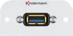Kindermann Konnect 54 alu - Modulinis Faceplate-Snap-In - USB Type A (7441000529)