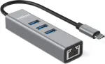 ROLINE USB Type C &ndash; Gigabit Ethernet keitiklis + 3 prievadų USB 3.0 &scaron;akotuvas (12.02.1127)