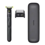 Philips Norelco OneBlade QP1424/65 folijos skustuvas, juodai pilkas