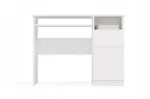 Stalinis kompiuterinis stalas PORTO Desk Right White, 985&times;510&times;755 mm, 1 stalčius, klaviatūros lentyna