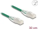 Tinklo kabelis DeLOCK RJ45 Cat.6A ki&scaron;tukas-ki&scaron;tukas 0,3 m žalias