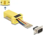 Delock 67104 D-Sub 9 kontaktų ki&scaron;tukas į RJ45 lizdą surinkimo rinkinys, geltonas