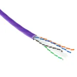 ACT Cat6a U/UTP kietasis montavimo kabelis, LSZH, CPR euroclass ECA, 23AWG, violetinis, 305 m