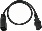 Prailginimo laidas Omnitronic 30235103, 3 gyslų 0,75 mm&sup2;, 0,6 m, juodas