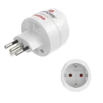 Hama 00223484 adapteris ki&scaron;tukinis nuo tipo J iki tipo C (Europlug) baltas