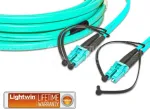 Lightwin LDP-50 LC-LC 5.0 OM3 FD &scaron;viesolaidinis kabelis 5 m, vandens spalvos