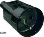 Bachmann 912.273 jungtis su įžeminimo kontaktu (CEE 7/4), balta