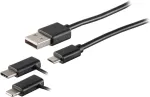 USB laidas S/CONN 14-15025 USB 2.0 1 m juodas