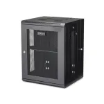 StarTech.com 4-Post 15U sieninis tinklo spintos kabinetas su 1U lentyna, 19 colių vyriais tvirtinamas serverio stovas duomenų / AV / elektronikos / kompiuterių įrangai, lankstus ventiliuojamas korpusas