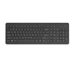 Belaidė klaviatūra HP 220, pilno dydžio, juoda, membraninė, namų naudojimui