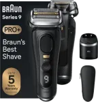 Braun Series 9 Pro+ 9577cc &scaron;lapias ir sausas elektrinis skustuvas &ndash; sidabrinis