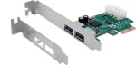 EXSYS EX-11042 PCIe USB 3.2 Gen 1 kortelė su 2 prievadais ir NEC mikroschemų rinkiniu