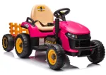 LEAN CARS baterijomis varomas traktorius BBH-030 rožinė