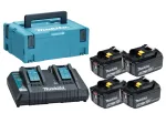 Makita 197970-3 18V LXT akumuliatoriaus ir įkroviklio rinkinys (5.0Ah, BL1850B, DC18RC)