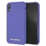 Karl Lagerfeld KLHCI61SLVOG Silikoninis kietas dėklas, skirtas Apple iPhone Xr - Violetinė