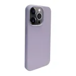 iLike Apple iPhone 14 Pro Silicone Plastic Case Eco Print Design Flower Purple