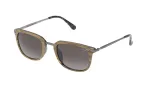 LOZZA SL4028M520ANB Unisex Rectangular Sunglasses - Juodas acetatinis rėmelis, pilki polikarbonatiniai lę&scaron;iai, UV400 apsauga