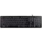 Accura Artesia ACC-K1408 ap&scaron;viesta laidinė membraninė klaviatūra, pilno dydžio QWERTY, daugiaspalvis LED, juoda
