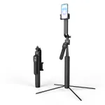 Premium Selfie Stick Wozinsky WST-360YS 1,8m su Tripodo, Automatinis 360&deg; AI Veido Sekimas, Gestų Valdymas - Juodas