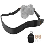 KF Neoprene kaklo ir peties diržas DSLR ir veidrodinėms kameroms (Canon, Nikon, Sony) &ndash; juodas