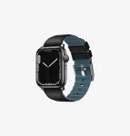 UNIQ Linus Apple Watch Strap Series 1/2/3/4/5/6/7/8/9/SE/SE2/SE3 38/40/41mm Airosoft Silicone Midnight Black