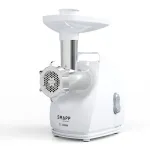 Elektrinė mėsmalė SMAPP 490.8 &mdash; 2200 W, 1 greitis, 3 sieteliai (&Oslash; 2,7&ndash;8 mm), balta