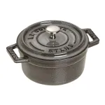 Vienos rankenos keptuvė Staub Minis 10 cm pilka ketaus 700 g