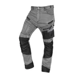 NEO TOOLS Denim Work Trousers su Oxford armavimu, pilka, M dydis