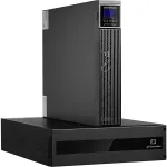 PowerWalker VFI 6000 RTG PF1 6000 VA Online dvigubos konversijos UPS - Rackmount/Tower, 2x IEC C19 i&scaron;vestys, gryna sinusinė banga