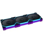 Lian Li UNI FAN SL FLEX Wireless ARGB 120 mm PWM ventiliatorius - 3 vnt., juodas, Reverse Blade