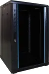 DSIT DS6618 18U 19 inch server spinta su stiklo durimis, 600x600x1000 mm, juoda