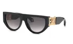 Roberto Cavalli SRC040S54700Y moteri&scaron;ki &bdquo;drugelio&ldquo; formos akiniai nuo saulės, Havana rėmelis, rudi gradientiniai stiklai, 54 mm