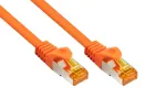 KABELMEISTER Cat.7 S/FTP tinklo kabelis, RJ45, TPE apvalkalas, be halogenų, oranžinis, 0,25 m
