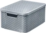 CURVER Style M sulankstoma dėžė su dangčiu, 39,3 x 29,3 x 18,7 cm, &scaron;viesiai pilka