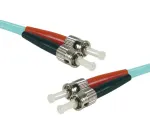 EXERTIS CONNECT HD OM3 Duplex ST-ST daugiamodis &scaron;viesolaidinis komutacinis kabelis, 50/125 &micro;m, akvamarino spalvos, 15 m 392777