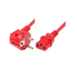 Exertis Connect kampuotas Schuko &ndash; IEC C13 maitinimo kabelis, raudonas, 5 m, 808029