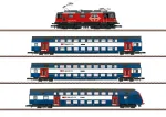 M&auml;rklin 81195 Z mastelio traukinio rinkinys - Ciuricho S-Bahn SBB elektrinis lokomotyvas ir dviejų auk&scaron;tų vagonai