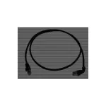 Teleg&auml;rtner 100008676 CAT 6a S/FTP RJ45 komutacinis laidas, 5 m, juodas, atsparus liepsnai, su lenkimo apsauga