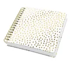 SIGEL Jolie Inspire Square Golden Rain spiralinis bloknotas A5 kvadratinis, tu&scaron;čiais lapais, 120 gsm, JQ100