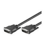 Wentronic goobay DVI-D Dual Link kabelis 0,5 m, juodas, su tvirtinimo varžtais 93295