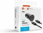 FIXED USB-C automobilinis įkroviklis 20W su USB-C į USB-C kabeliu - juodas FIXCC20N-CC-BK